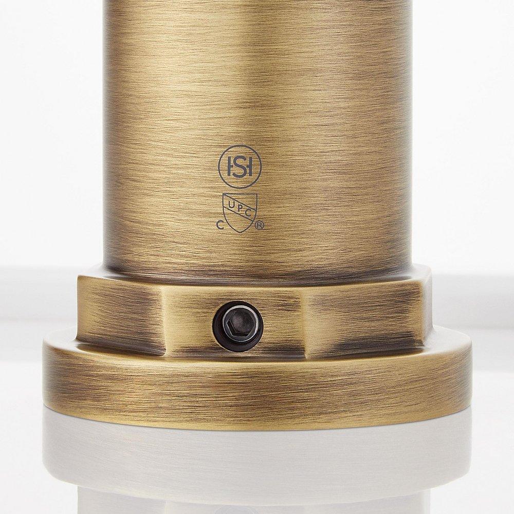 3-Hole Two Handle Roman Tub Faucet in Aged Brass image number 3