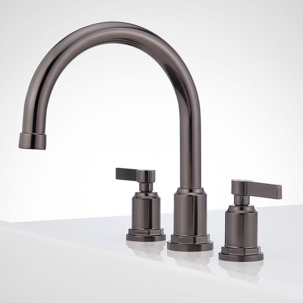 Signature Hardware Gunmetal Two Handle Roman Tub Faucet - Includes Valve 