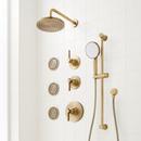Thermostatic Shower System in Aged Brass with Shower Head, Hand Shower, Slide Bar, Bodysprays, Shower Arm, Hose, and Valve Trim image number 4