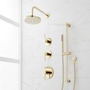 Three Handle Single Function Shower System in Polished Brass with Slide Bar and Hand Shower image number 4