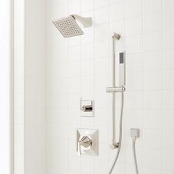 Pressure Balance Shower System with Slide Bar and Hand Shower in Polished Nickel