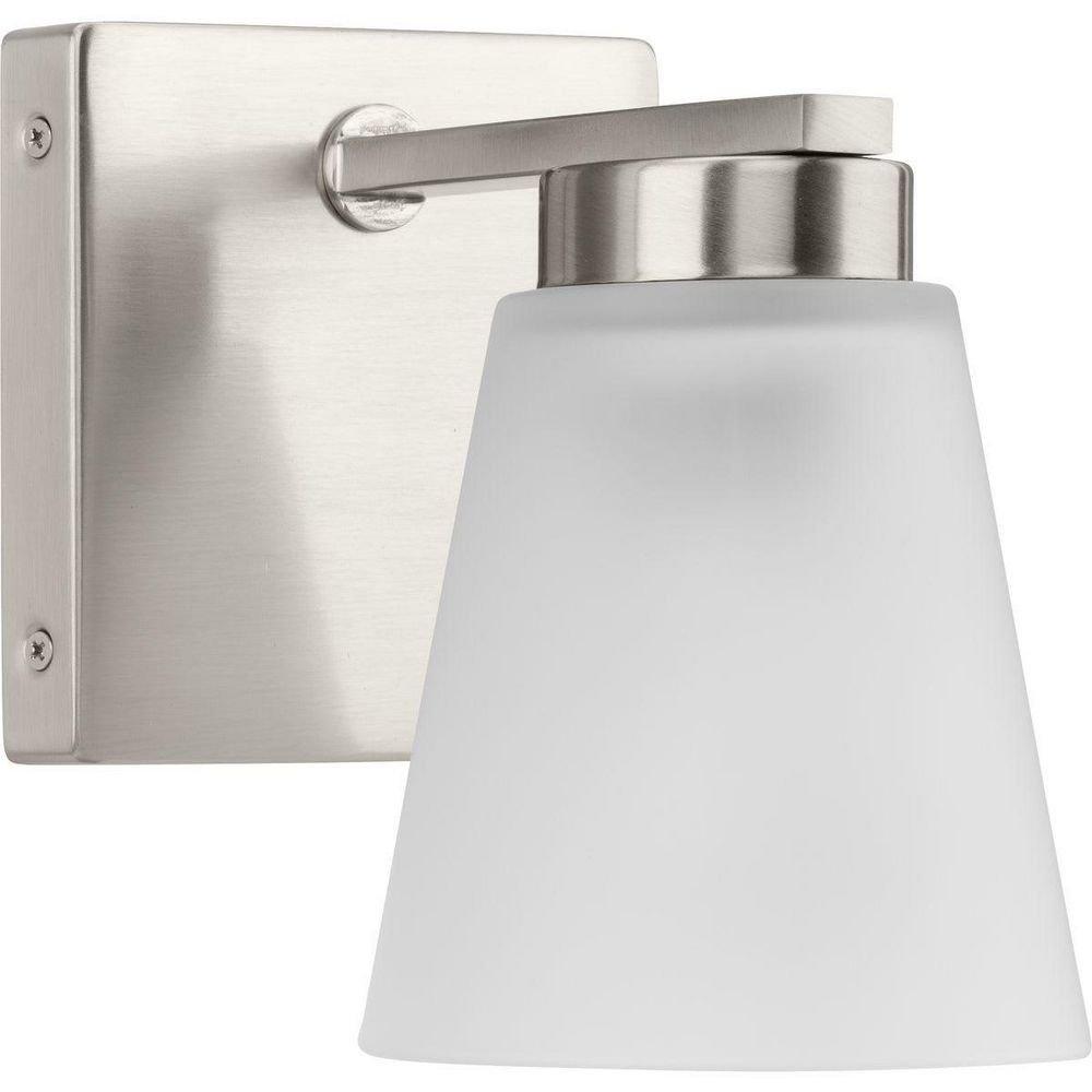 8in. Tall Bathroom Sconce in Brushed Nickel 