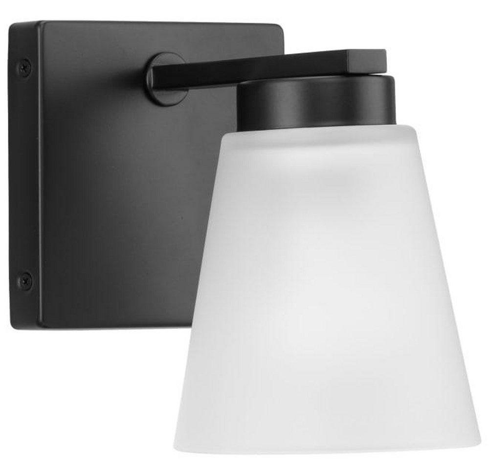 TANNER COLLECTION ONE-LIGHT MATTE BLACK TRANSITIONAL VANITY LIGHT 