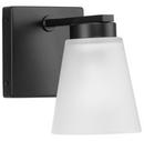 TANNER COLLECTION ONE-LIGHT MATTE BLACK TRANSITIONAL VANITY LIGHT 