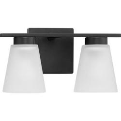 2-Light 13in. Wide Vanity -Light in Matte Black