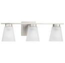TANNER COLLECTION THREE-LIGHT BRUSHED NICKEL TRANSITIONAL VANITY LIGHT 