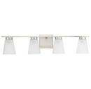 TANNER COLLECTION FOUR-LIGHT BRUSHED NICKEL TRANSITIONAL VANITY LIGHT 