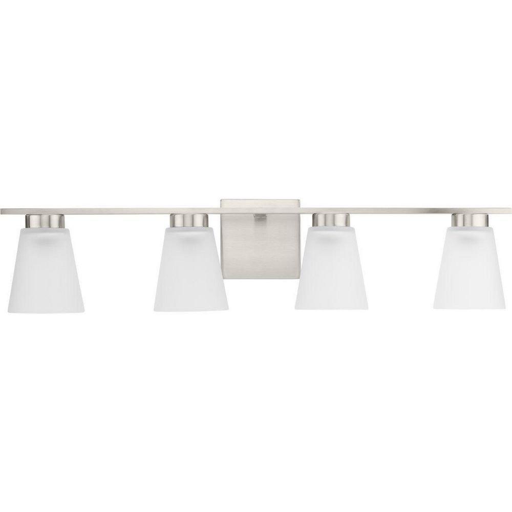 4-Light 32in. Wide Vanity -Light in Brushed Nickel 