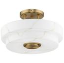 TOSCA COLLECTION THREE-LIGHT BRUSHED BRONZE MODERN LUXE SEMI-FLUSH MOUNT LIGHT 