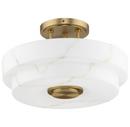TOSCA COLLECTION THREE-LIGHT BRUSHED BRONZE MODERN LUXE SEMI-FLUSH MOUNT LIGHT 