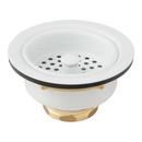 3-1/2 in. Sink Basket Strainer in White (Set of 2)