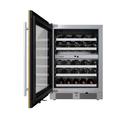 24 in. Dual Zone Wine Cooler Left Hinge in Panel Ready 