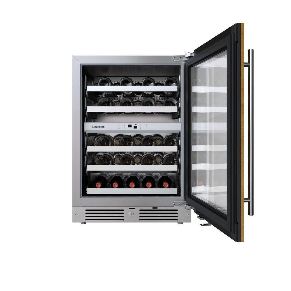 24 in. Dual Zone Wine Cooler Right Hinge in Panel Ready 