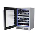 24 in. Dual Zone Wine Cooler Left Hinge in Stainless Steel 
