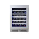 24 in. Dual Zone Wine Cooler Left Hinge in Stainless Steel 