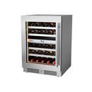 24 in. Dual Zone Wine Cooler Left Hinge in Stainless Steel 