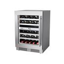 24 in. Dual Zone Wine Cooler Left Hinge in Stainless Steel 