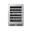 24 in. Dual Zone Wine Cooler Left Hinge in Stainless Steel 