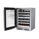 24 in. Dual Zone Wine Cooler Left Hinge in Stainless Steel 