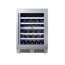 24 in. Dual Zone Wine Cooler with Right Hinge in Stainless Steel 