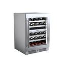 24 in. Dual Zone Wine Cooler with Right Hinge in Stainless Steel 