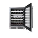 24 in. Dual Zone Wine Cooler with Right Hinge in Stainless Steel 