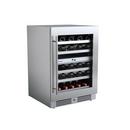 24 in. Dual Zone Wine Cooler with Right Hinge in Stainless Steel 