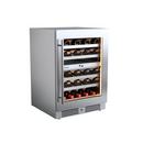 24 in. Dual Zone Wine Cooler with Right Hinge in Stainless Steel 