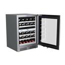 24 in. Dual Zone Wine Cooler with Right Hinge in Stainless Steel 