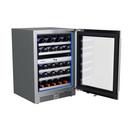 24 in. Dual Zone Wine Cooler with Right Hinge in Stainless Steel 