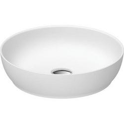 16 in. Vessel Bathroom Sink in White Satin Matte