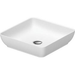 15-3/4 in. Vessel Square Bathroom Sink in Matte White Satin