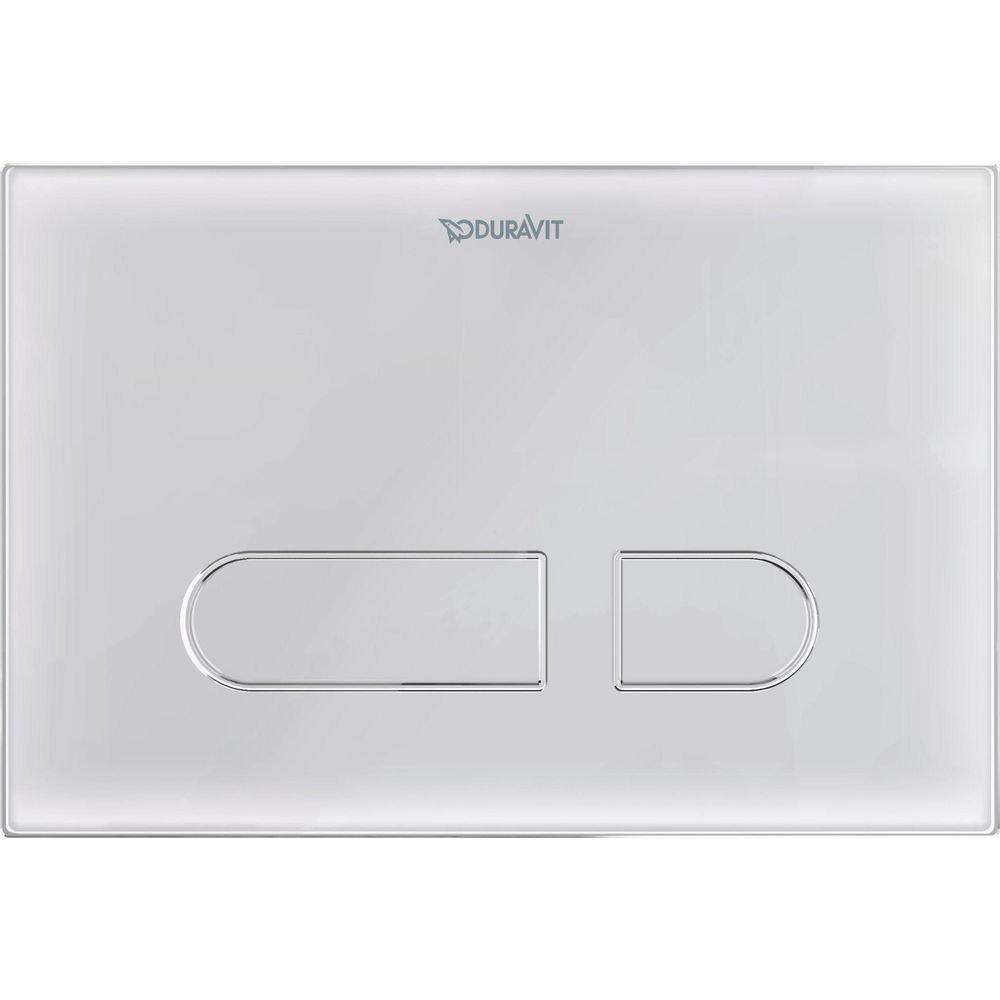 Dual Flush Actuator Plate in White Gloss 