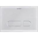Dual Flush Actuator Plate in White Gloss 