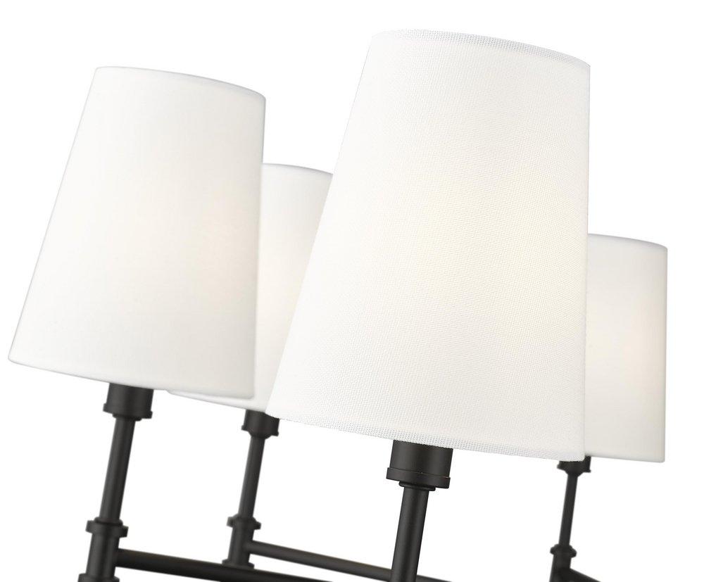 30 in. 8-Light Chandelier Ceiling Light in Matte Black 