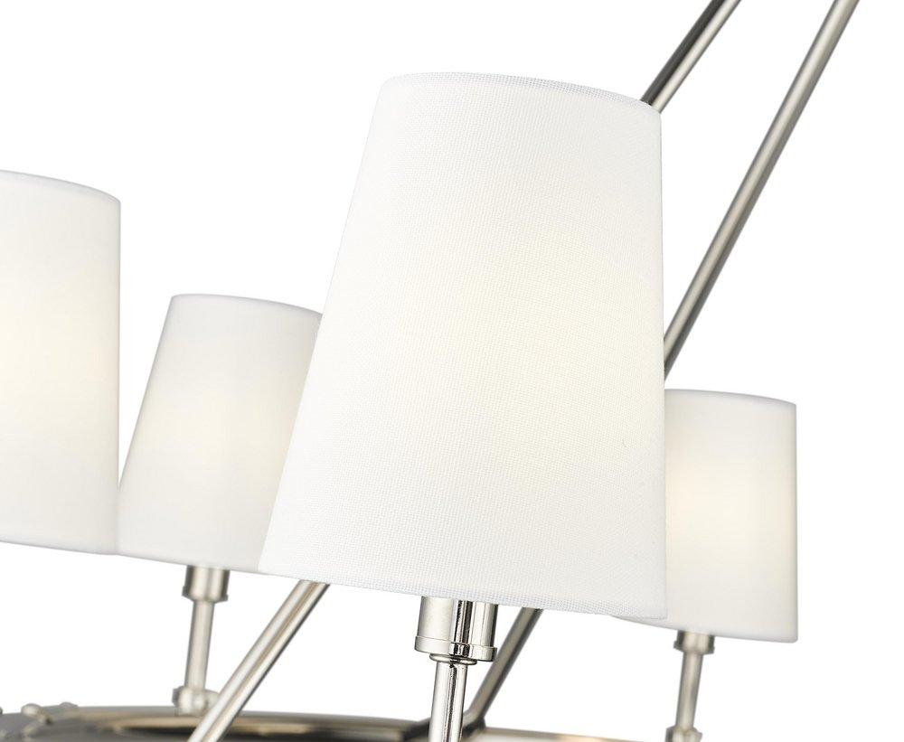 40 in. 8-Light Chandelier Ceiling Light in Polished Nickel 