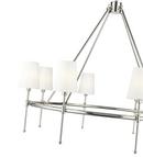40 in. 8-Light Chandelier Ceiling Light in Polished Nickel 