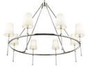 40 in. 8-Light Chandelier Ceiling Light in Polished Nickel 