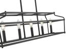 34 in. 5-Light Island Light in Matte Black 