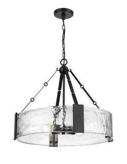 24-1/4 in. 4-Light Pendant Light Matte Black