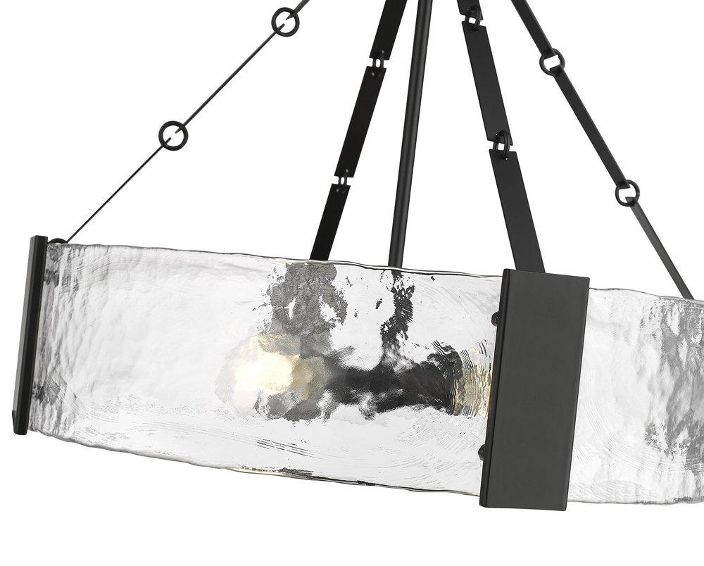 24-1/4 in. 4-Light Pendant Light Matte Black 