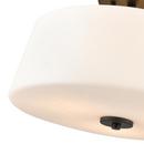 15-3/4 in. 3-Light Semi-Flush Mount Ceiling Light in Matte Black 