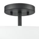 15-3/4 in. 3-Light Semi-Flush Mount Ceiling Light in Matte Black 