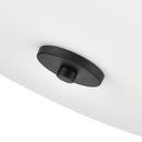 15-3/4 in. 3-Light Semi-Flush Mount Ceiling Light in Matte Black 