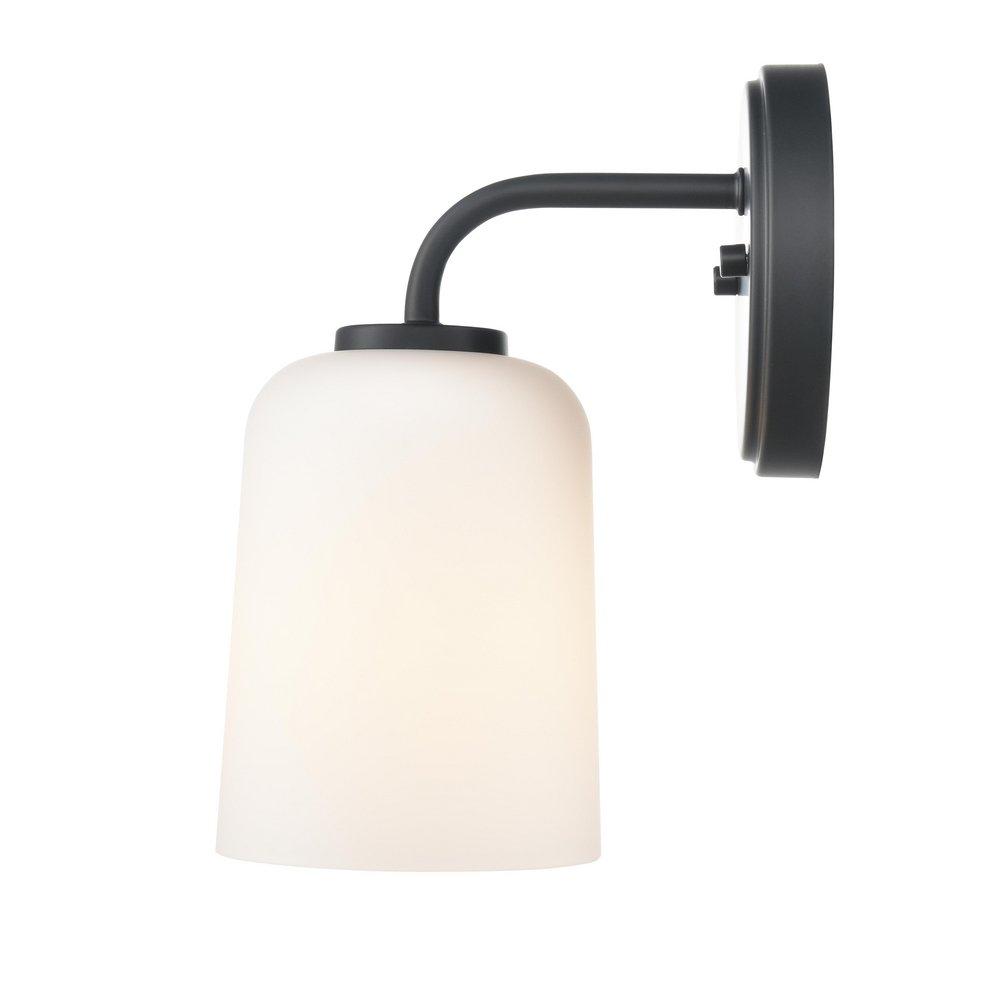 5 in. 1-Light Wall Sconce in Matte Black 
