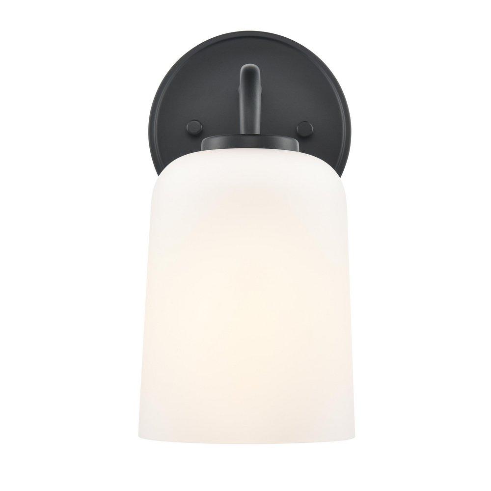 5 in. 1-Light Wall Sconce in Matte Black 