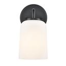 5 in. 1-Light Wall Sconce in Matte Black 