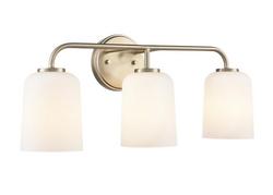 22 in. 3-Light Vanity Fixture in Modern Gold