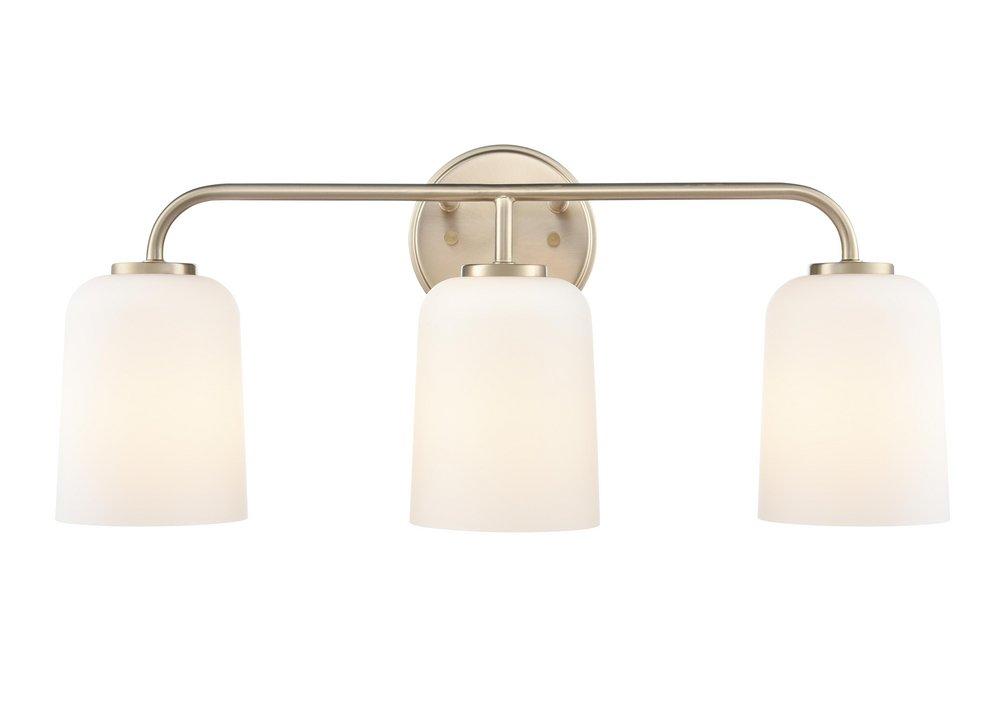 22 in. 3-Light Vanity Fixture in Modern Gold 