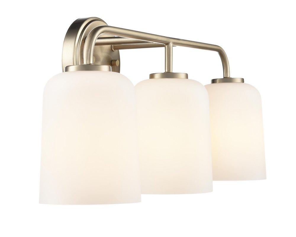 22 in. 3-Light Vanity Fixture in Modern Gold 